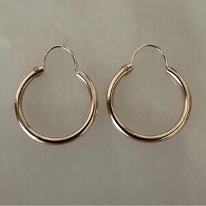 14k Solid Gold Hoop Earrings